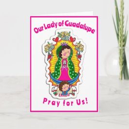 Tarjeta de felicitación plegada de nuestra Señora 
