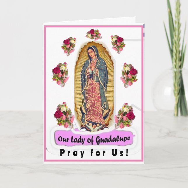 Tarjeta de felicitación plegada de nuestra Señora  (Anverso)