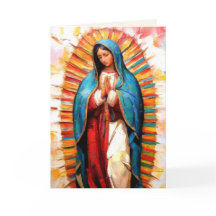 Tarjeta de felicitación plegada de nuestra Señora 