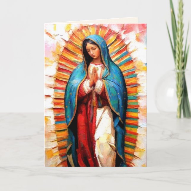Tarjeta de felicitación plegada de nuestra Señora  (Anverso)