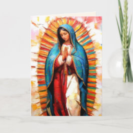 Tarjeta de felicitación plegada de nuestra Señora