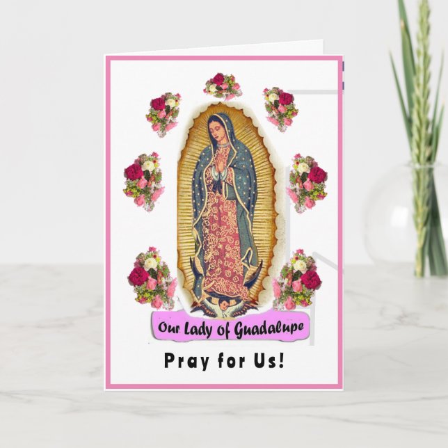 Tarjeta de felicitación plegada de nuestra Señora  (Anverso)