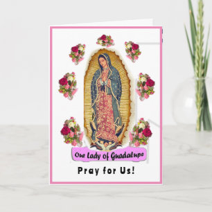 Tarjeta de felicitación plegada de nuestra Señora 