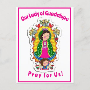 Tarjeta de felicitación plegada de nuestra Señora