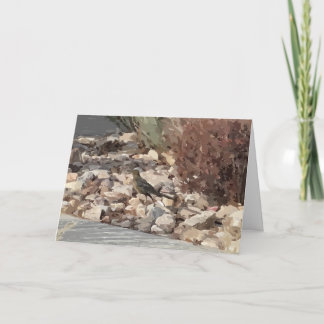 Tarjeta de felicitación plegada de pájaro sobre la