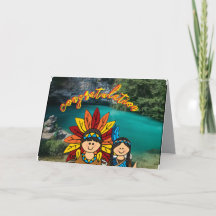 Tarjeta De Felicitación Plegada De Una Pareja