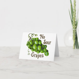 Tarjeta de felicitación plegada de uvas