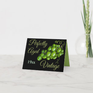 Tarjeta de felicitación plegada de uvas
