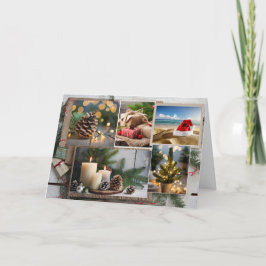 Tarjeta de felicitación plegada de vacaciones de 5