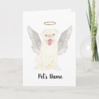 Tarjeta de felicitación plegada de White Pug