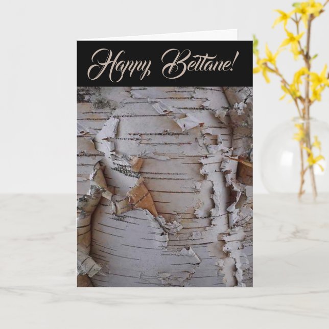 Tarjeta de felicitación plegada del Anillo de Fueg (flor amarilla)