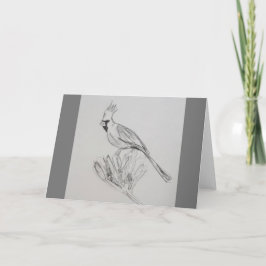 Tarjeta de felicitación plegada del cardenal Blank