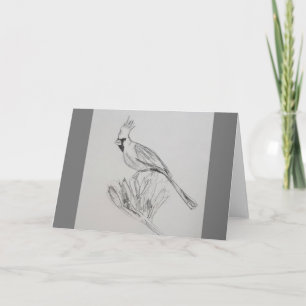 Tarjeta de felicitación plegada del cardenal Blank