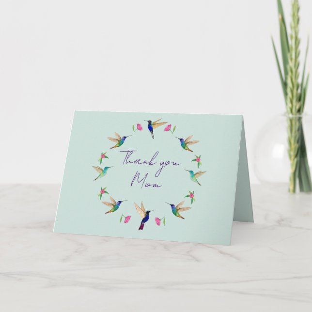 Tarjeta de felicitación plegada del Día de la Madr (Anverso)