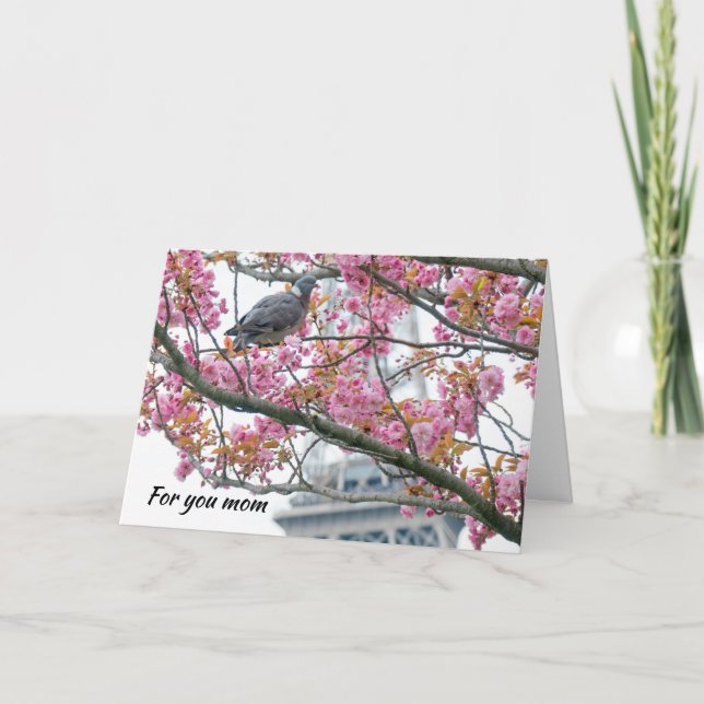 Tarjeta de felicitación plegada del Día de la Madr (Anverso)