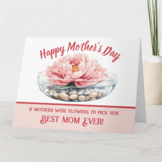 Tarjeta de felicitación plegada del Día de la Madr