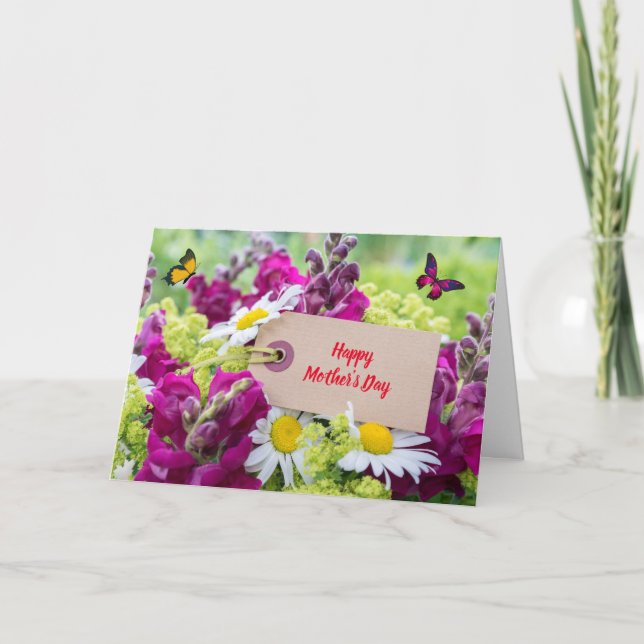 Tarjeta de felicitación plegada del Día de la Madr (Anverso)