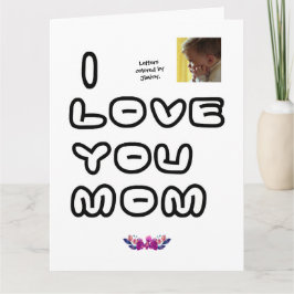 Tarjeta de felicitación plegada del Día de la Madr