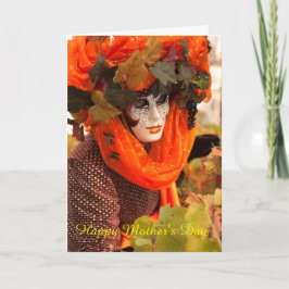 Tarjeta de felicitación plegada del Día de la Madr