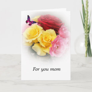 Tarjeta de felicitación plegada del Día de la Madr