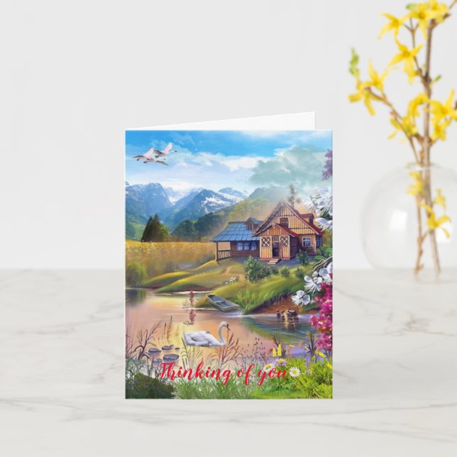 Tarjeta de felicitación plegada del Día de la Madr (flor amarilla)