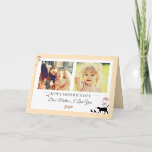 Tarjeta de felicitación plegada del Día de la Madr