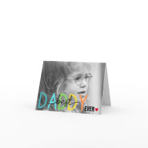 Tarjeta de felicitación plegada del día del mejor