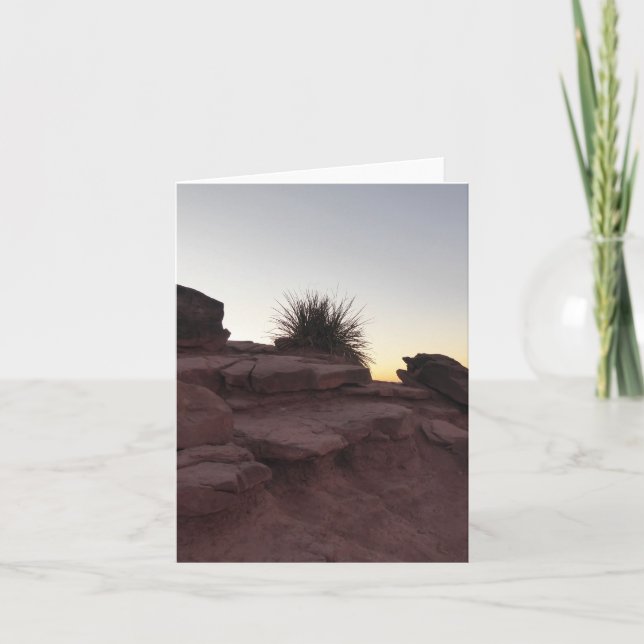 Tarjeta de felicitación plegada del Gran Cañón Bou (Anverso)