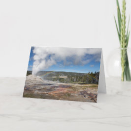 Tarjeta de felicitación plegada del León Geyser