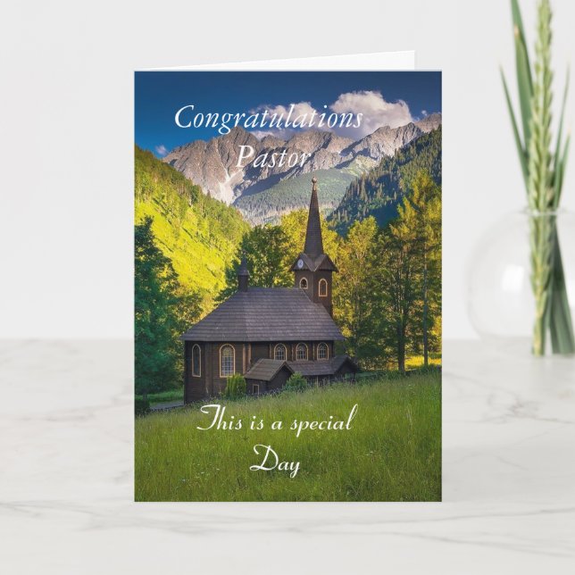 Tarjeta de felicitación plegada del pastor (Anverso)