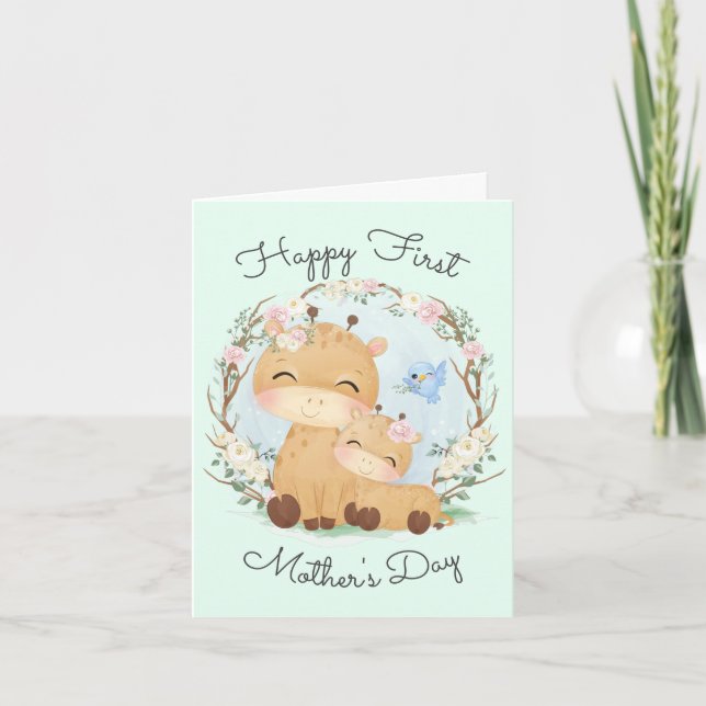 Tarjeta de felicitación plegada del primer día de  (Anverso)