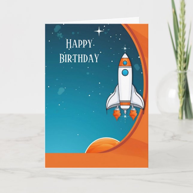 Tarjeta de felicitación plegada del transbordador  (Anverso)