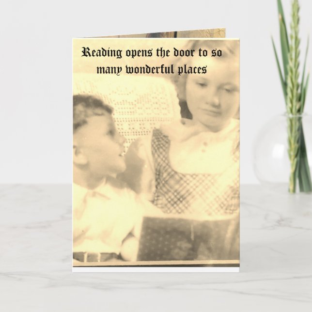 tarjeta de felicitación plegada educativa de 5" x  (Anverso)