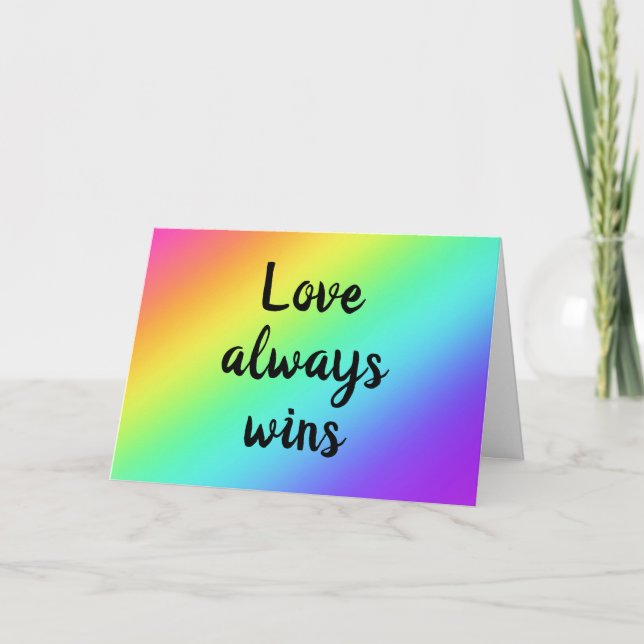 Tarjeta de felicitación plegada "El amor siempre g (Anverso)