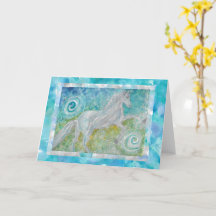 Tarjeta de felicitación plegada en blanco 5x7 Whim