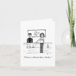 Tarjeta de felicitación plegada (en blanco dentro)