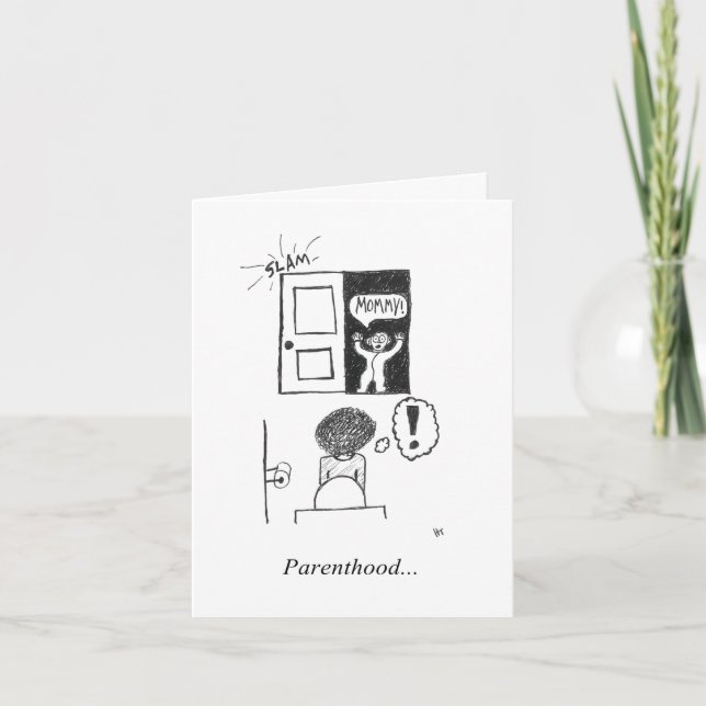 Tarjeta de felicitación plegada (en blanco dentro) (Anverso)