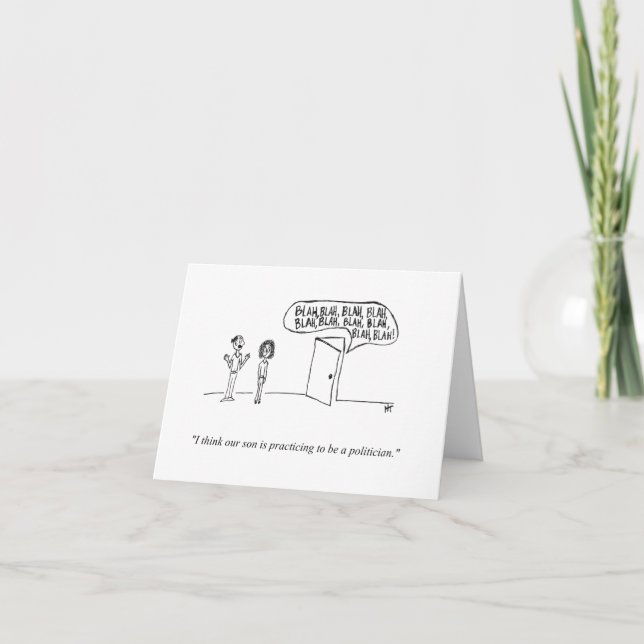 Tarjeta de felicitación plegada (en blanco dentro) (Anverso)
