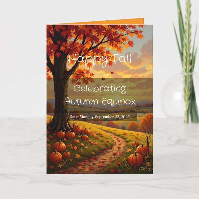 Tarjeta de felicitación plegada Equinox Personaliz (Anverso)