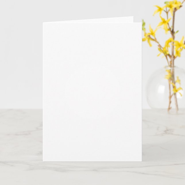 Tarjeta de felicitación plegada estándar de 5" x 7 (flor amarilla)