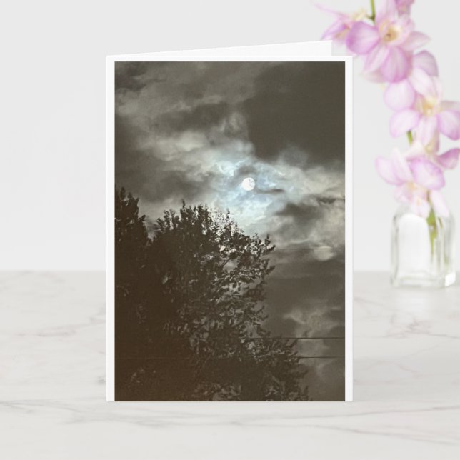 Tarjeta de felicitación plegada estándar de 5" x 7 (Orquídea)