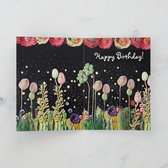 Tarjeta de felicitación plegada estándar de 5" x 7 (Interior)