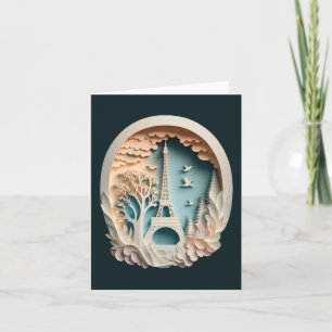 Tarjeta de felicitación plegada estilo Paris Paper
