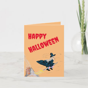 Tarjeta de felicitación plegada : Feliz Halloween