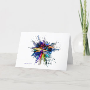 Tarjeta de felicitación plegada "Flash Feathers"