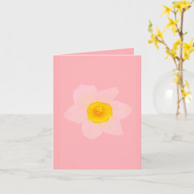 Tarjeta de felicitación plegada floral árabe de Dí (flor amarilla)