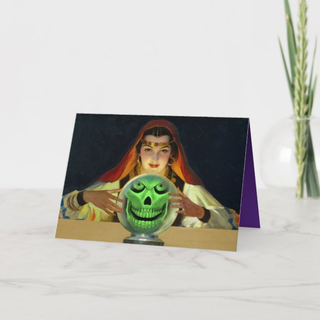 Tarjeta de felicitación plegada Fortune Teller (Anverso)