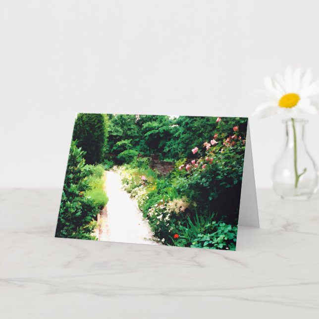Tarjeta de felicitación plegada Garden Walk Digita (Planta pequeña)