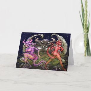 Tarjeta de felicitación plegada Gargoyle n Dark Fa