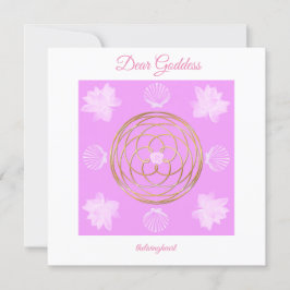 Tarjeta de felicitación plegada Goddess Grid de 5.